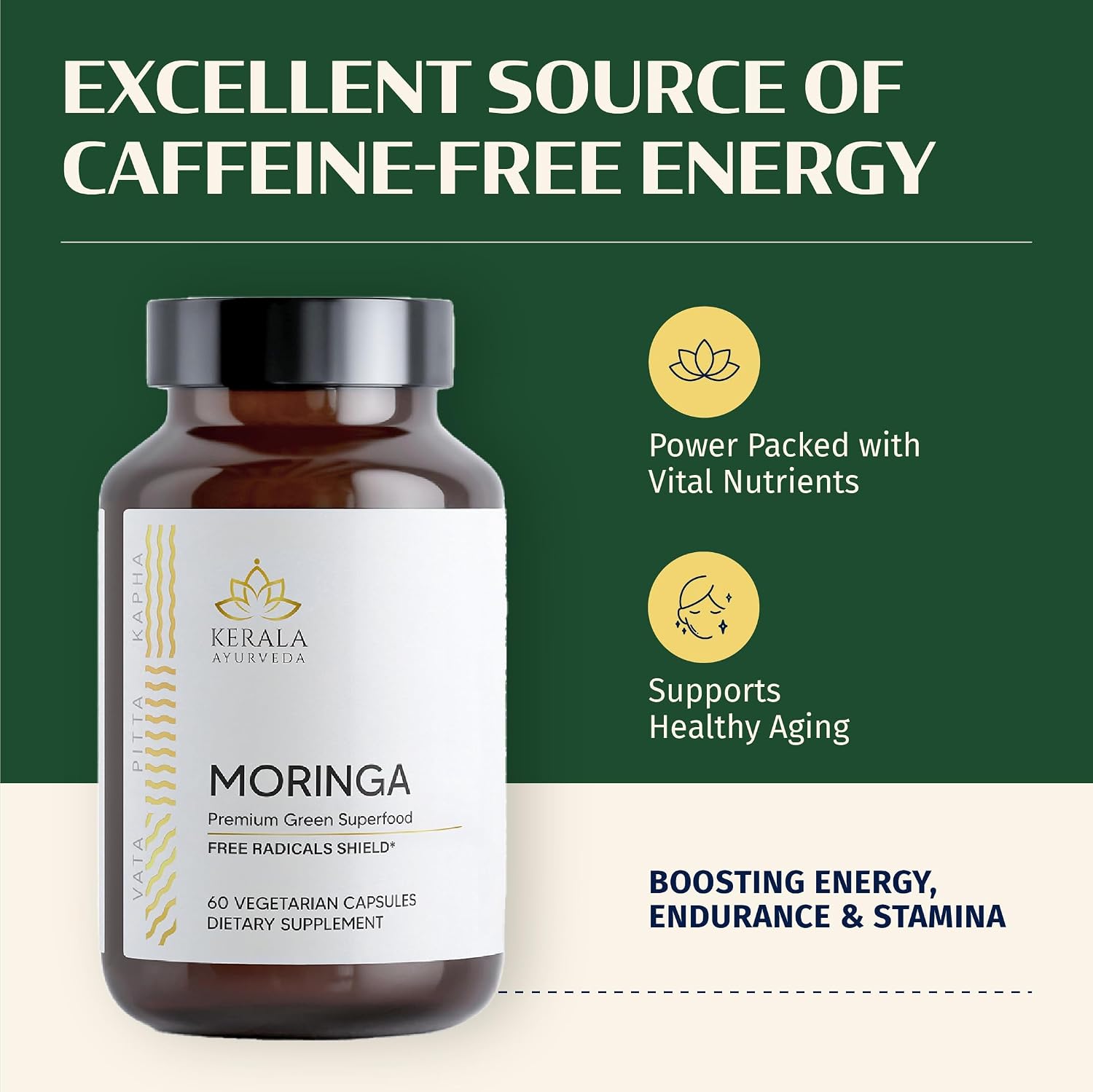 Kerala Ayurveda Moringa 450 mg Leaf Extract – 60 Vegan Capsules - görsel 5