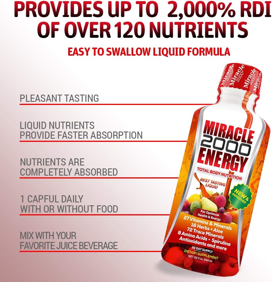 Century Systems 2000 - Complete Liquid Multivitamin and Mineral Supplement with Amino Acids and Antioxidants (946 ml) - görsel 4