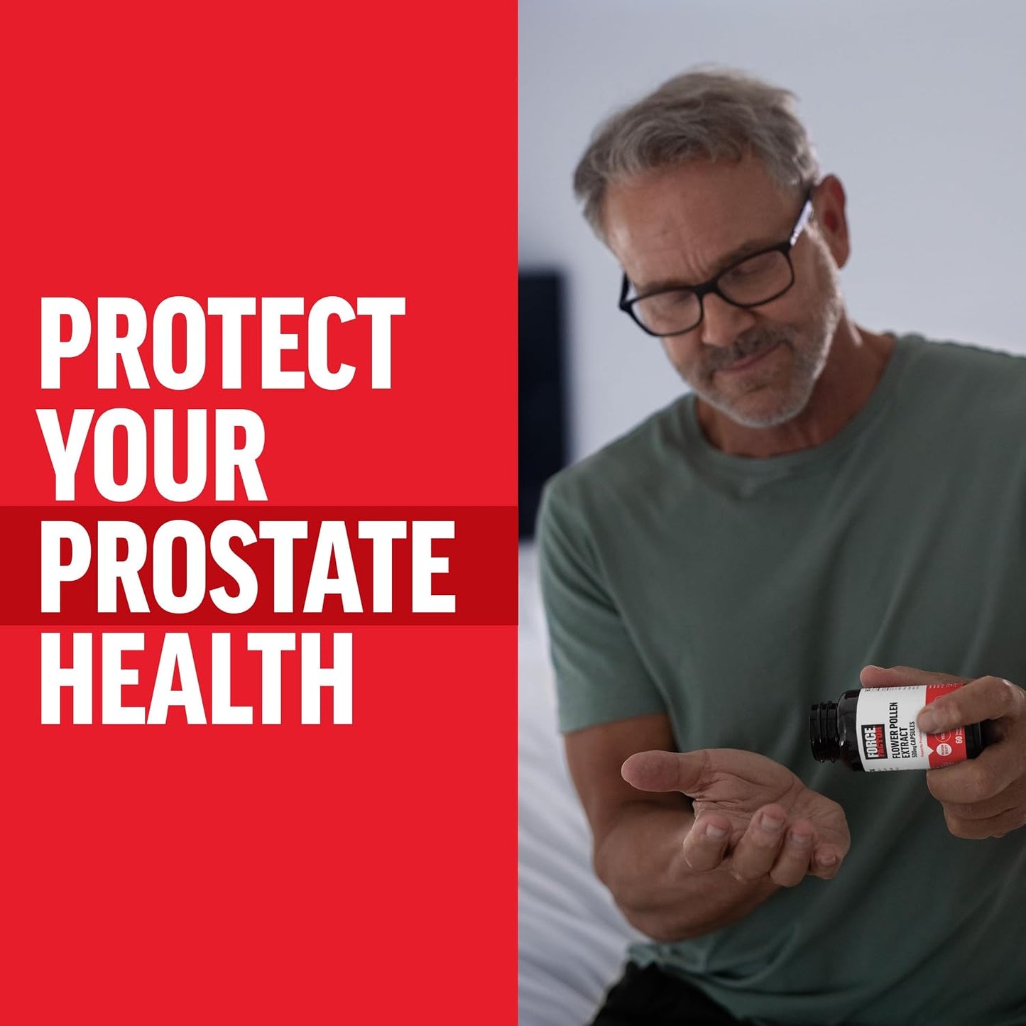 Force Factor Flower Pollen Prostate Support Supplement (500mg, 60 Capsules) - görsel 7