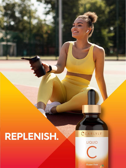 Carlyle Vitamin C Liquid Drops | 118 ml | Orange | Vegan | Non-GMO | Gluten-free