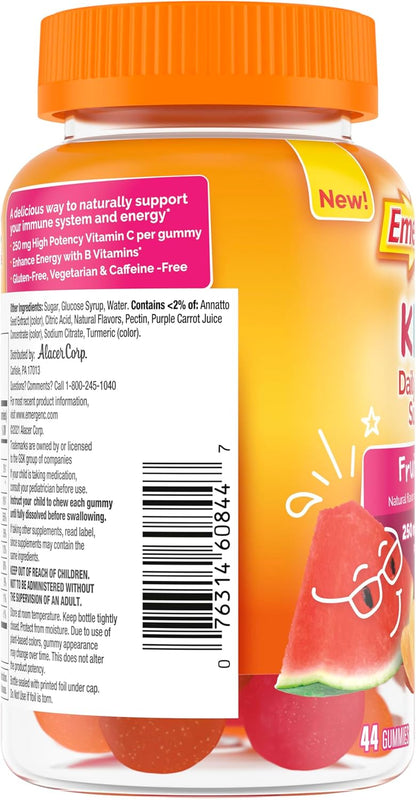 Emergen-C Kidz Daily Immune Support Gummies, Fruit Fiesta, 44 Gummies