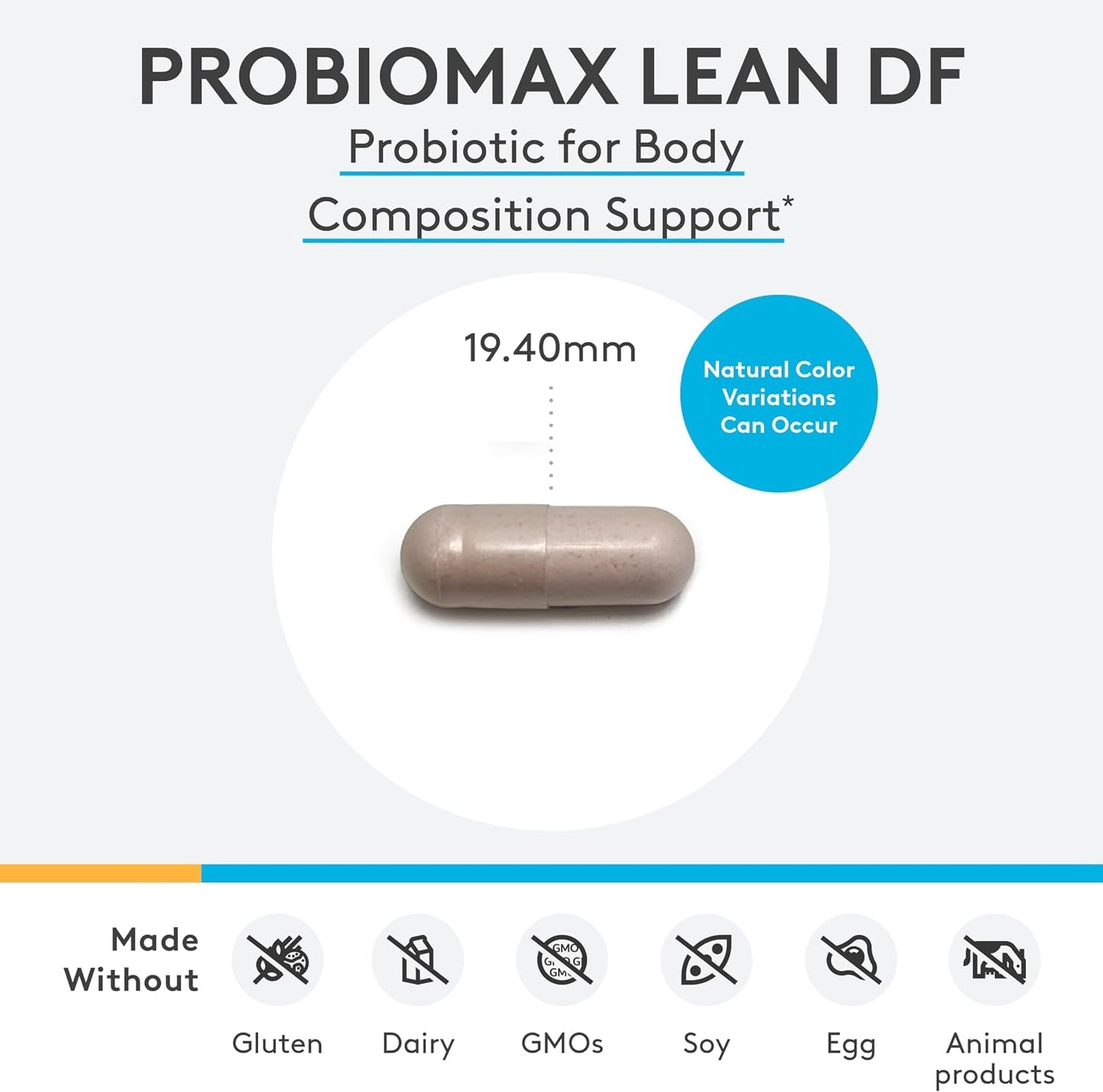 XYMOGEN ProbioMax Lean - Probiotic Supplement to Support Gut Barrier Function - Bifidobacterium animalis subsp lactis B420 - Vegetarian, Non-GMO & Gluten-Free - 30 Capsules - görsel 3