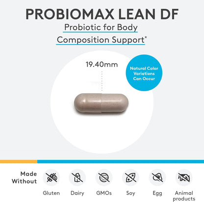 XYMOGEN ProbioMax Lean - Probiotic Supplement to Support Gut Barrier Function - Bifidobacterium animalis subsp lactis B420 - Vegetarian, Non-GMO & Gluten-Free - 30 Capsules