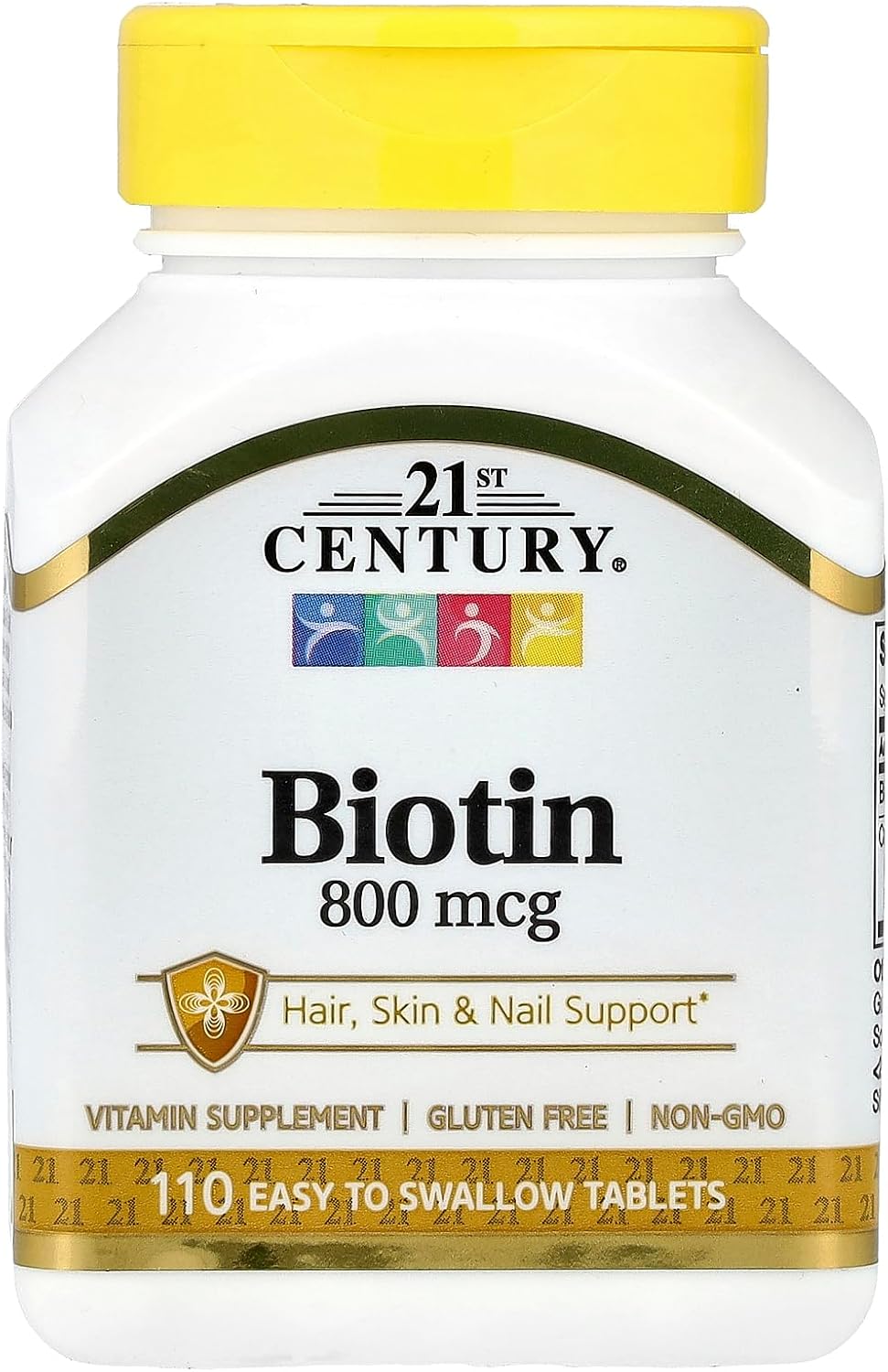 21st Century Biotin 800 mcg, 110 Tablets - görsel 1