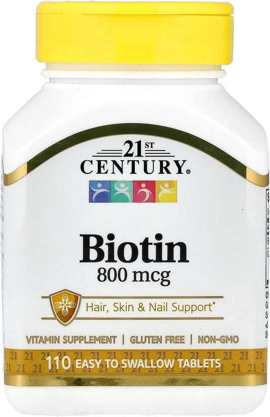 21st Century Biotin 800 mcg, 110 Tablets