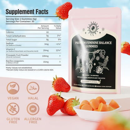 NIUSISE Feminine Balance Gummies – Premium pH Balance Supplement for Women