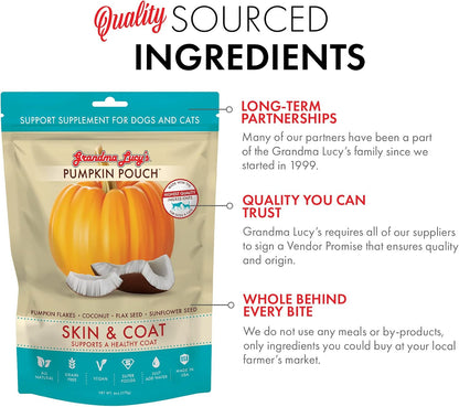 Grandma Lucy's Pumpkin Pouch Skin and Coat Supplement - 6oz