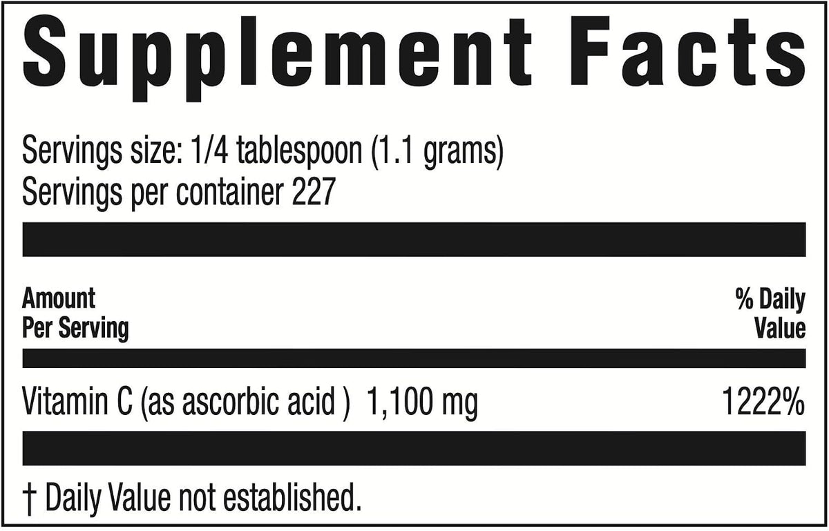 Life Enhancement Ultra Pure Vitamin C Powder - 1,100 mg Ascorbic Acid - 227 Servings - görsel 2