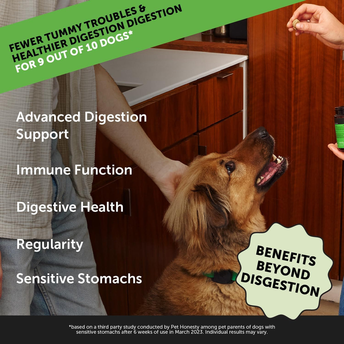 Max Strength Probiotics for Dogs with Digestive Enzymes – Prebiotics, Postbiotics & Fibre – Chicken, 90 ct - görsel 2