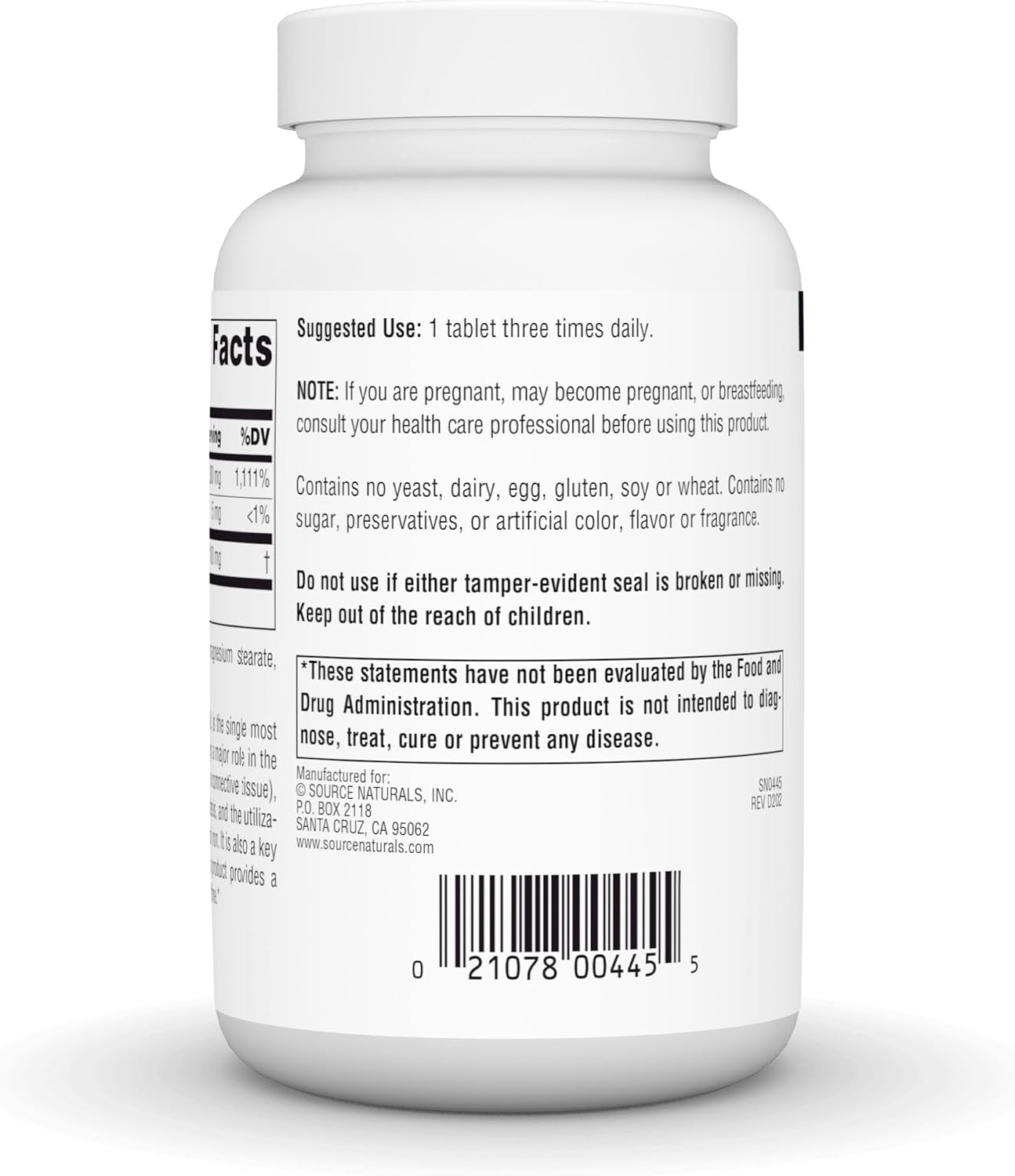 Source Naturals C-1000 Time-Release with Rose Hips, 1000 mg, 100 Tablets - görsel 3