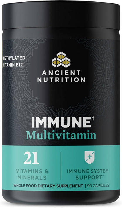 Ancient Nutrition Multivitamin for Immune Support – 90 Capsules