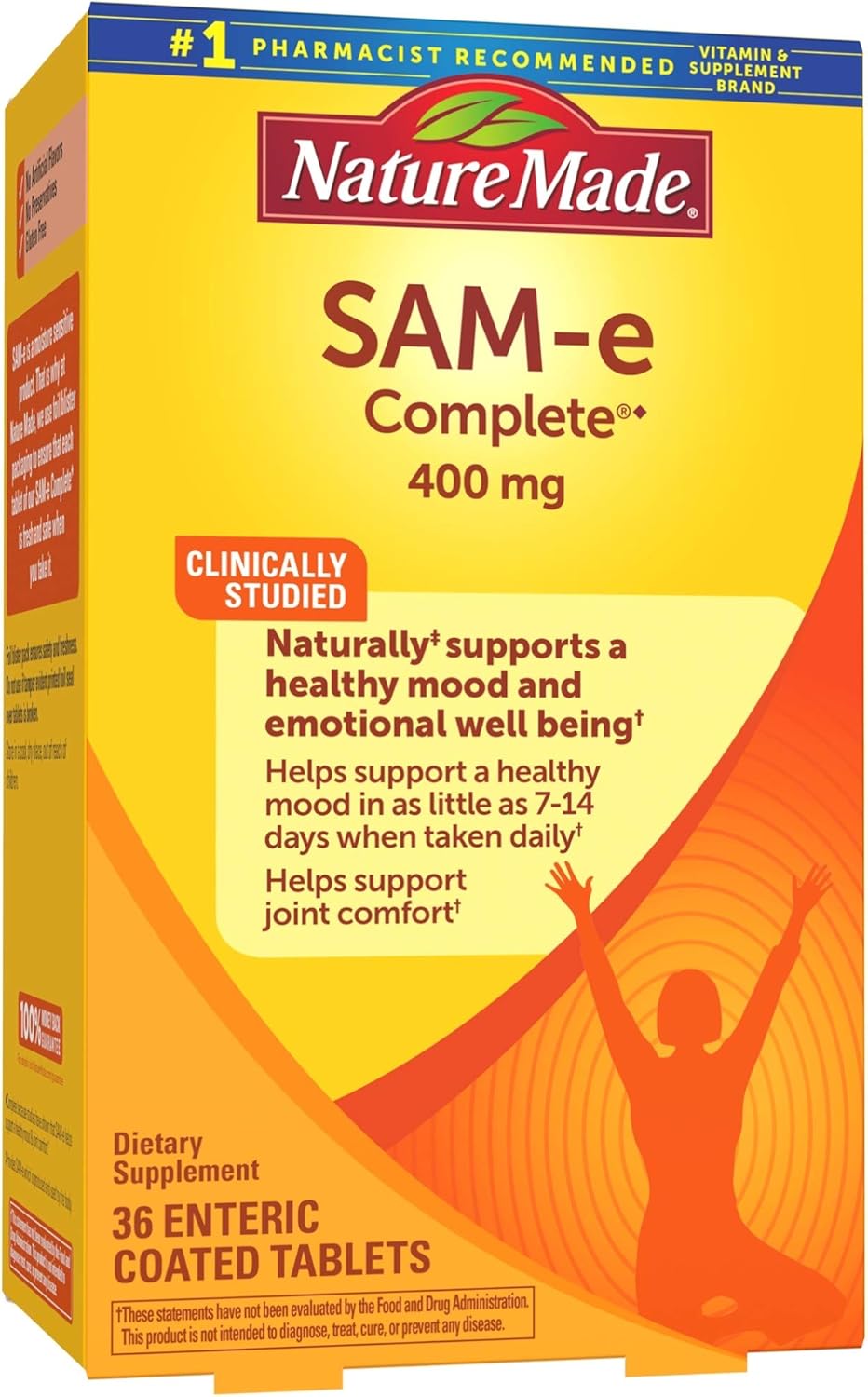 Nature Made SAM-e Complete 400 mg Tablets, 36 Count - görsel 1