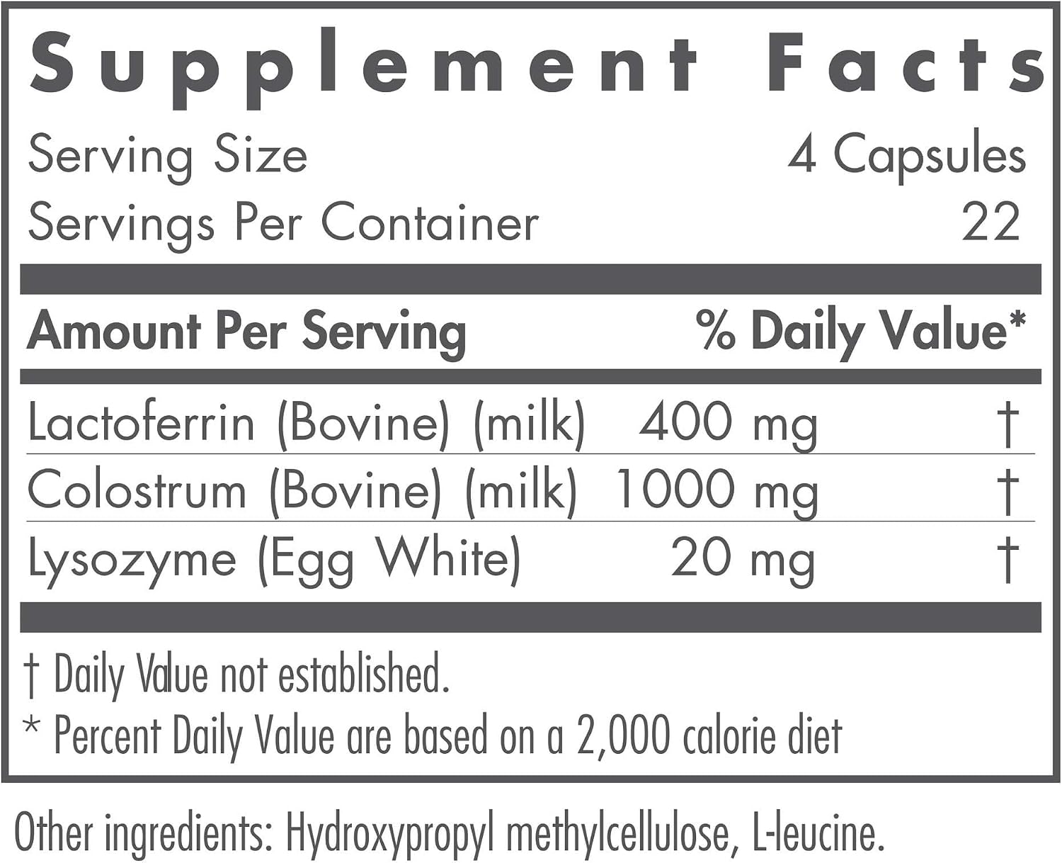 Allergy Research Group NutriCology Laktoferrin with Colostrum – 90 Capsules - görsel 2