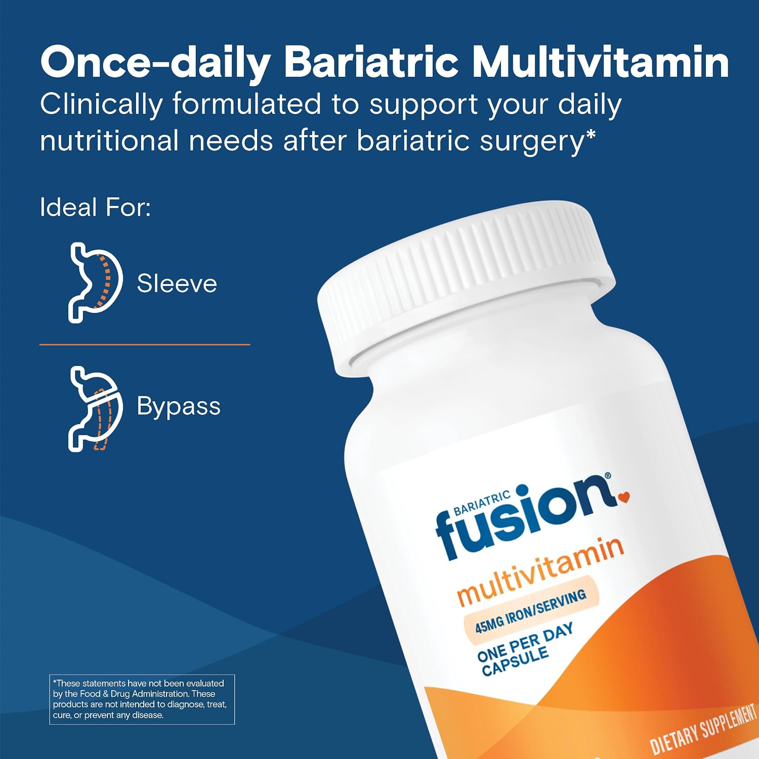 Bariatric Fusion Multivitamin with Iron – Once Daily Capsule (30 Capsules, 1 Month Supply) - görsel 2