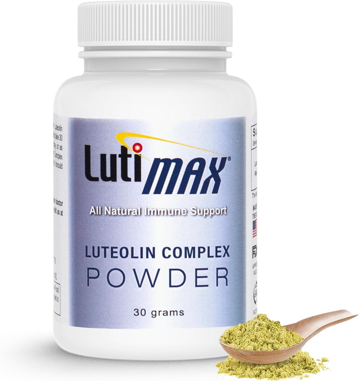Lutimax Luteolin Complex Powder with Rutin - Nootropic Brain Supplement for Memory, Focus, and Immune Support (100 Servings) - görsel 1