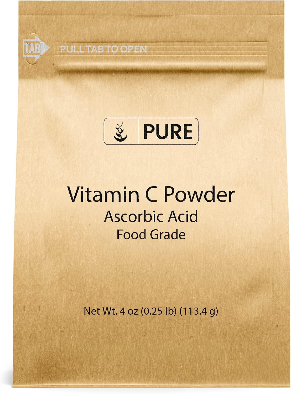 PURE ORIGINAL INGREDIENTS Vitamin C Powder (4 oz) Ascorbic Acid, Non-GMO, Dietary Supplement - görsel 1