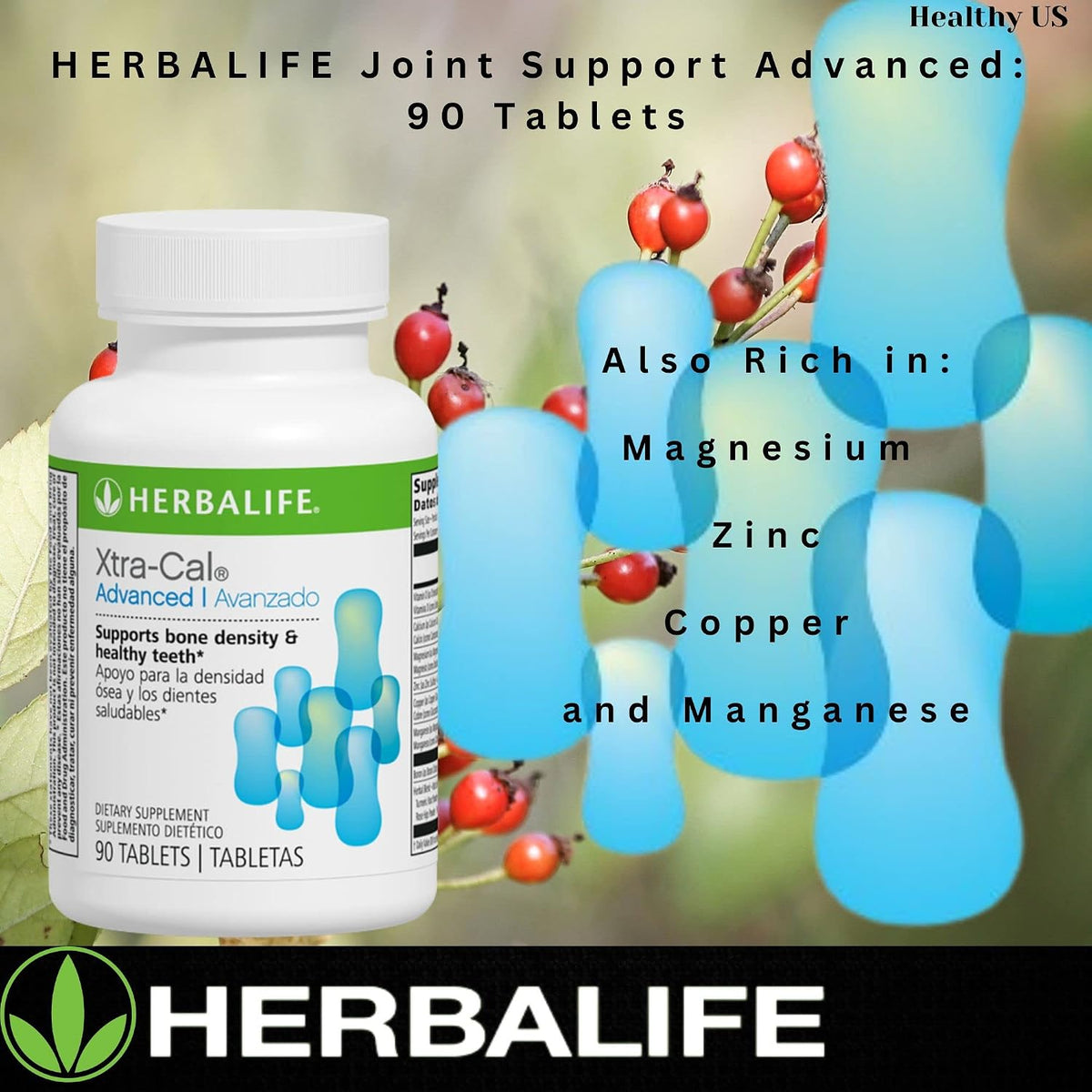 Herbalife Xtra-Cal Advanced: Calcium Tablets with Vitamin D and Minerals (90 Tablets) - görsel 6