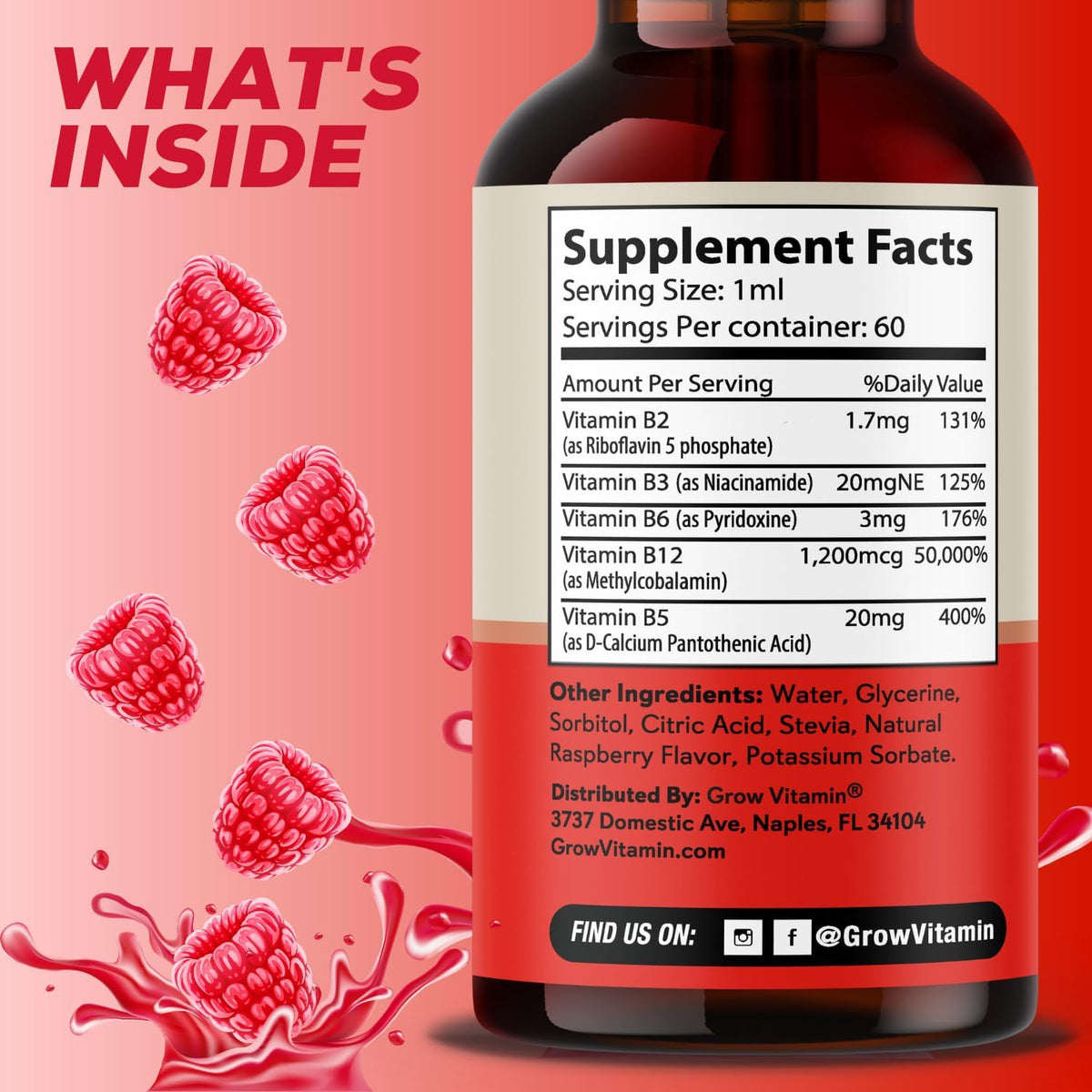 Vegan B12 Complex Liquid Sublingual Drops - Premium Methylcobalamin Supplement for Energy, Mood, Immune Support and Healthy Hair, Skin & Nails - görsel 5