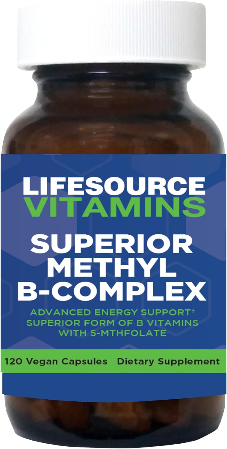 LifeSource Vitamins Superior Methyl-B Complex, 120 Capsules - görsel 1