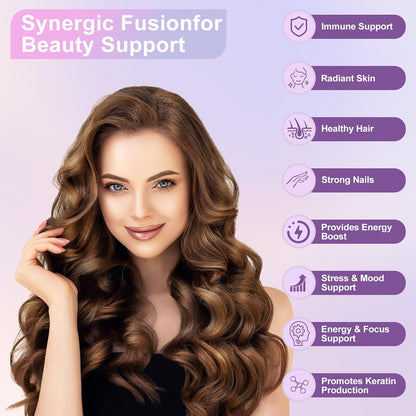 KFG Biotin 10,000 mcg Women's Multivitamin - with Keratin, Collagen, Calcium, Niacinamide & Vitamins A, B, D, C, E - for Hair, Skin, Nail & Bone Health - 100 Tablets