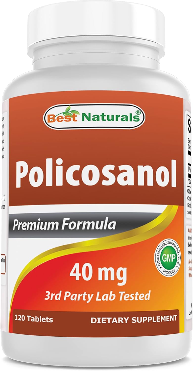 Best Naturals Policosanol 40mg, 120 Tablets - Supports Cardiovascular Health - görsel 1