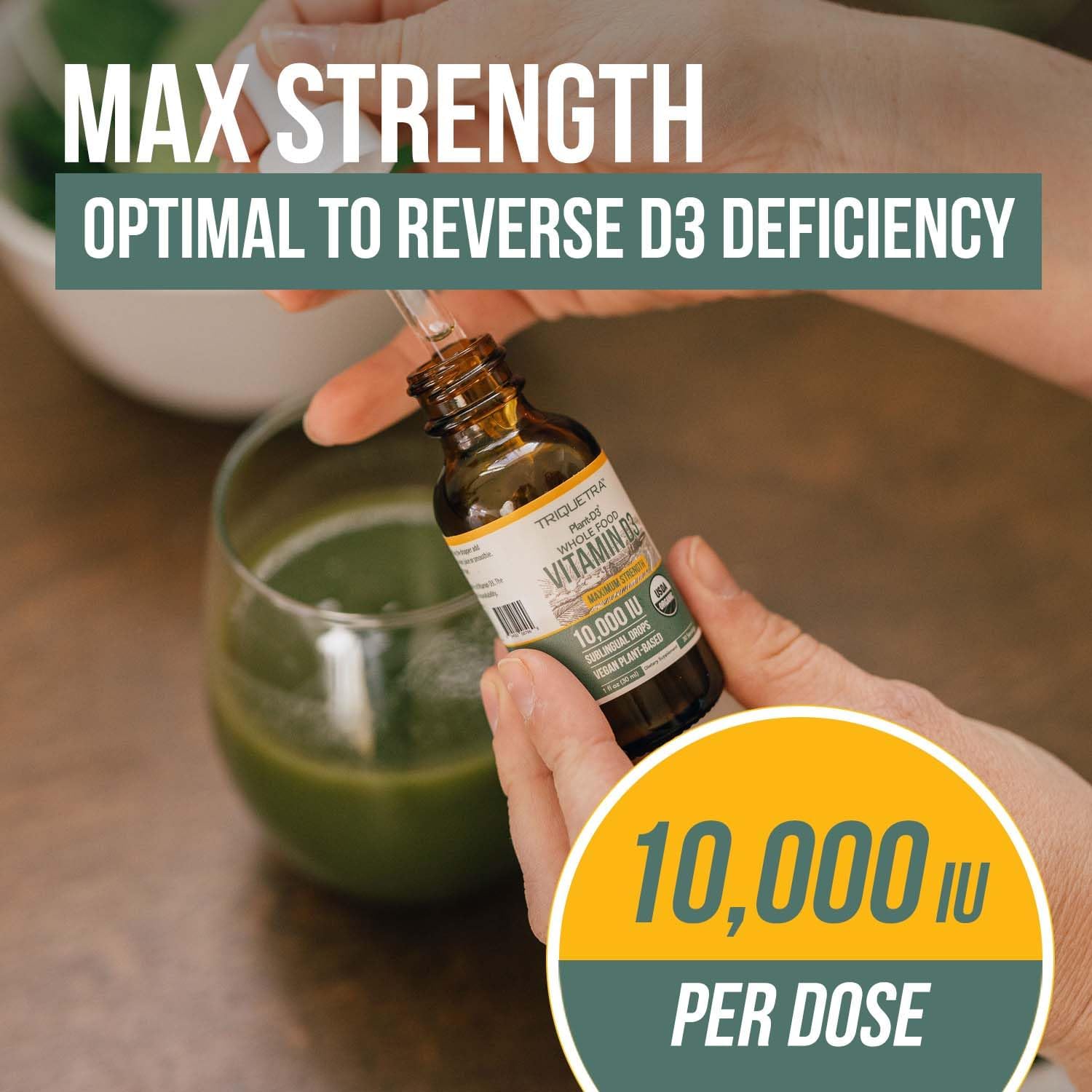 Organic Vitamin D3 10,000 IU – Vegan Drops, Plant-Based - görsel 3