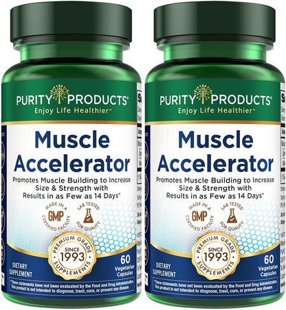 Purity Products Muscle Accelerator 650 mg – Patent-Protected Herbal Blend for Strength, Stamina & Muscle Growth