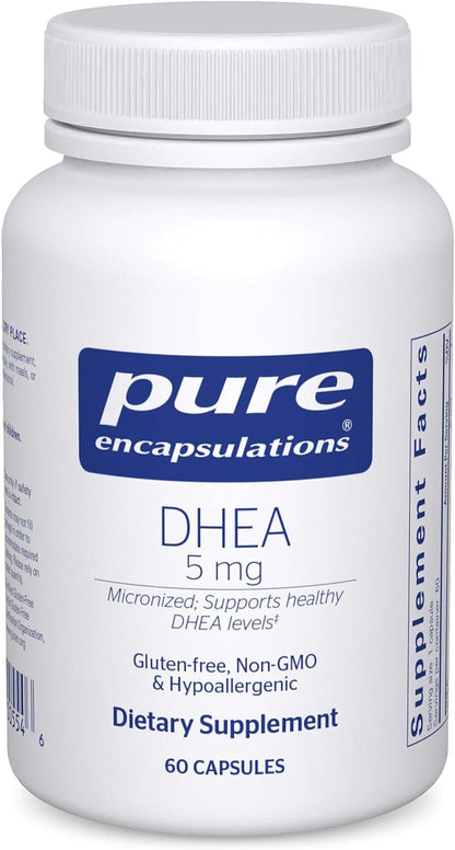 Pure Encapsulations DHEA 5 mg - Micronised DHEA for Immune & Hormone Support - 60 Capsules