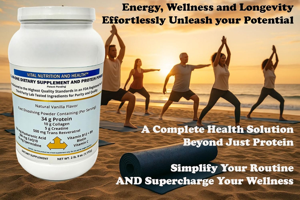 All-in-One Powder: Protein, Collagen, Creatine, Resveratrol, Spermidine, Hyaluronic Acid, CoQ10 + Key Vitamins - görsel 6