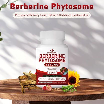 Spliferkou 7-in-1 Berberine Phytosome & Ceylon Cinnamon Complex – 60 Capsules