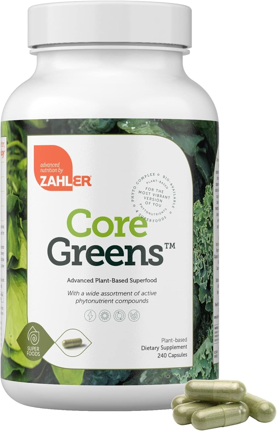 Zahler Core Greens - Superfood Greens Capsules (240 Capsules) - görsel 1