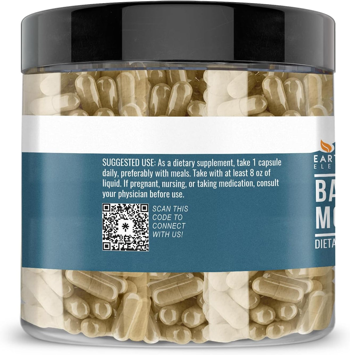 Earthborn Elements Bacopa Monnieri 200 Capsules, Pure & Undiluted, No Additives - görsel 3