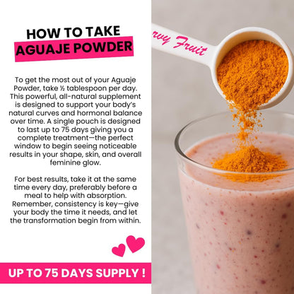Original Aguaje CurvyFruit Powder for Bigger Bum, Bust and Hips - 100 g (31-Day Supply)