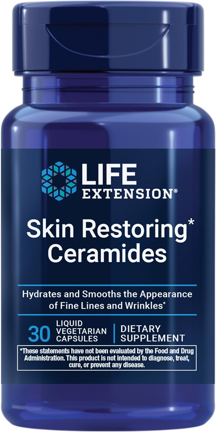 Life Extension Skin Restoring Ceramides – 30 Liquid Capsules - görsel 1