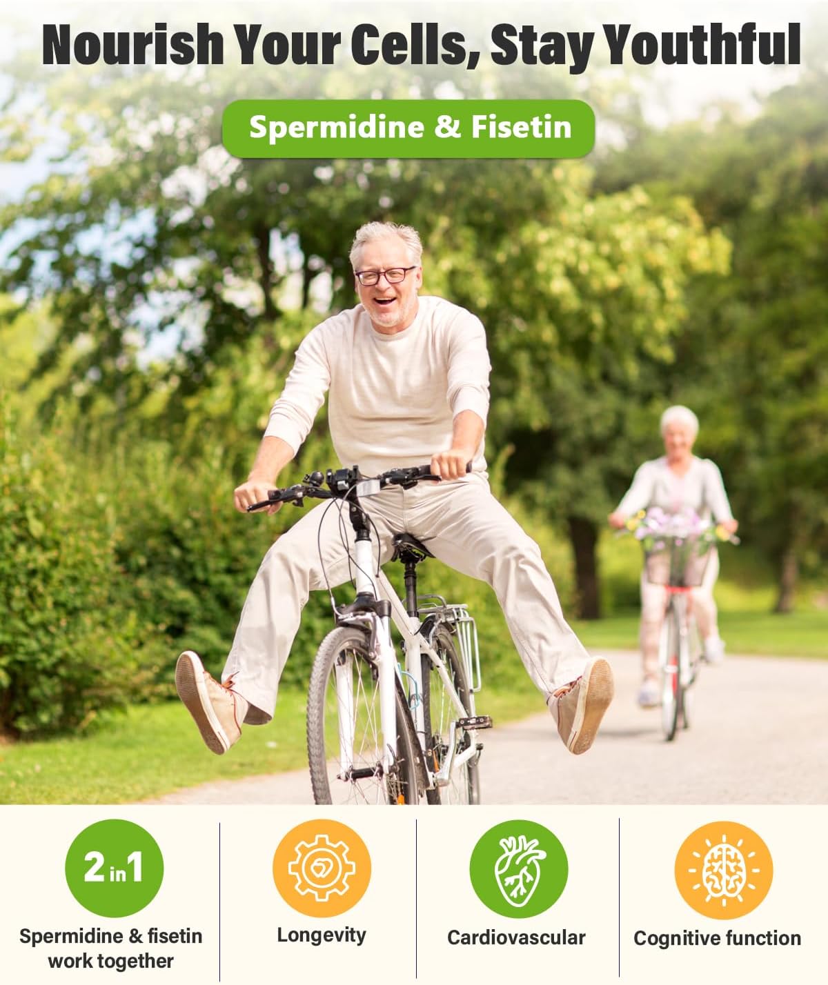 Spermidine & Fisetin Food Supplement - 20mg Spermidine & 300mg Fisetin per serving, 30 Vegetable Capsules - görsel 6
