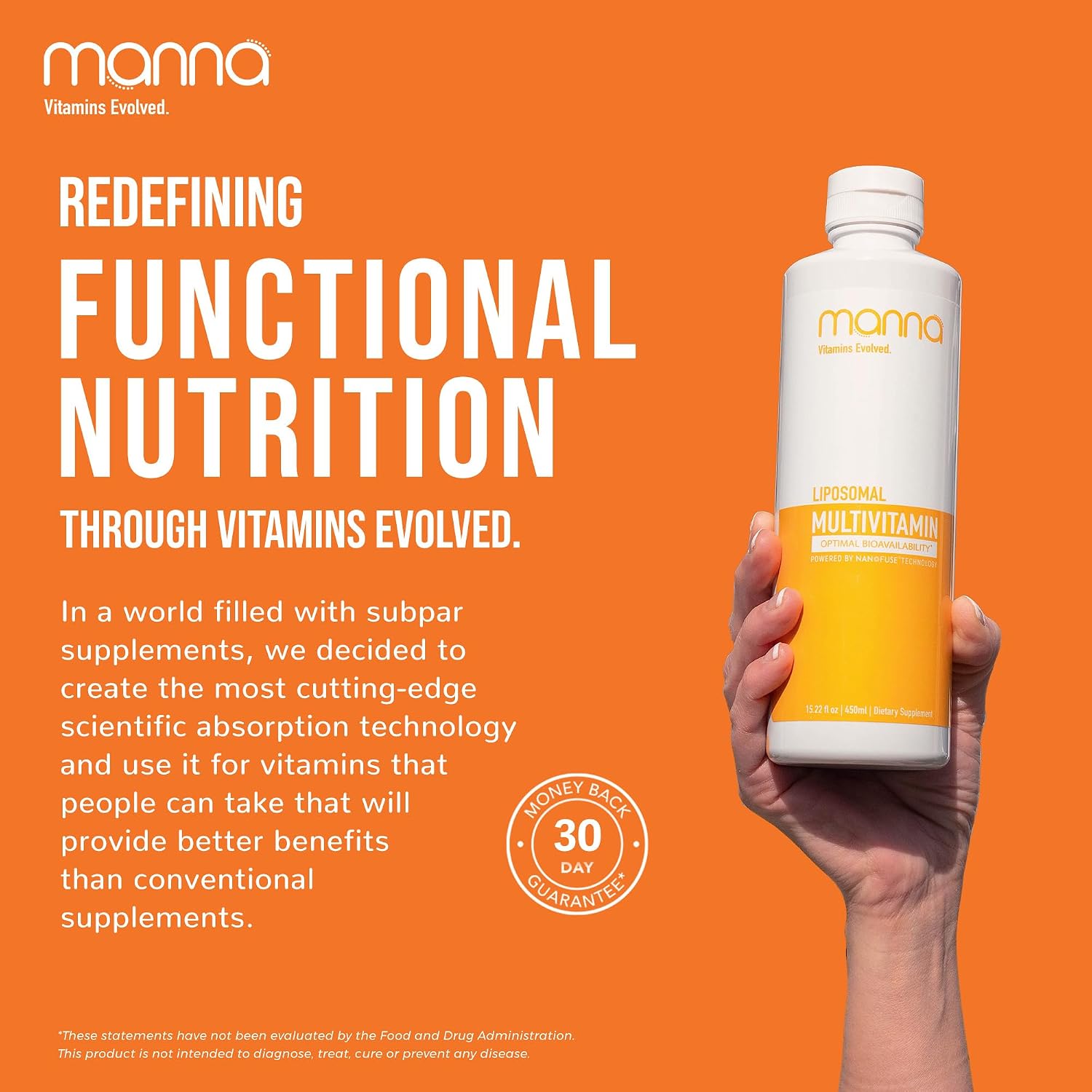 Manna Vitamins Evolved Liposomal Multivitamin – Daily Liquid Multivitamin for Men and Women, 20 Vitamins & Minerals, Immune Function & Energy Release, 3-Pack - görsel 8