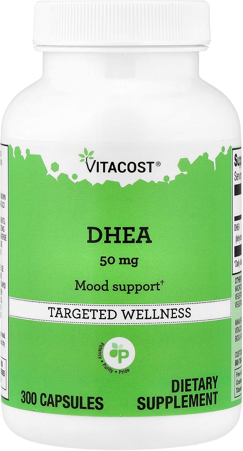 Vitacost DHEA, 50 mg, 300 Capsules - görsel 1