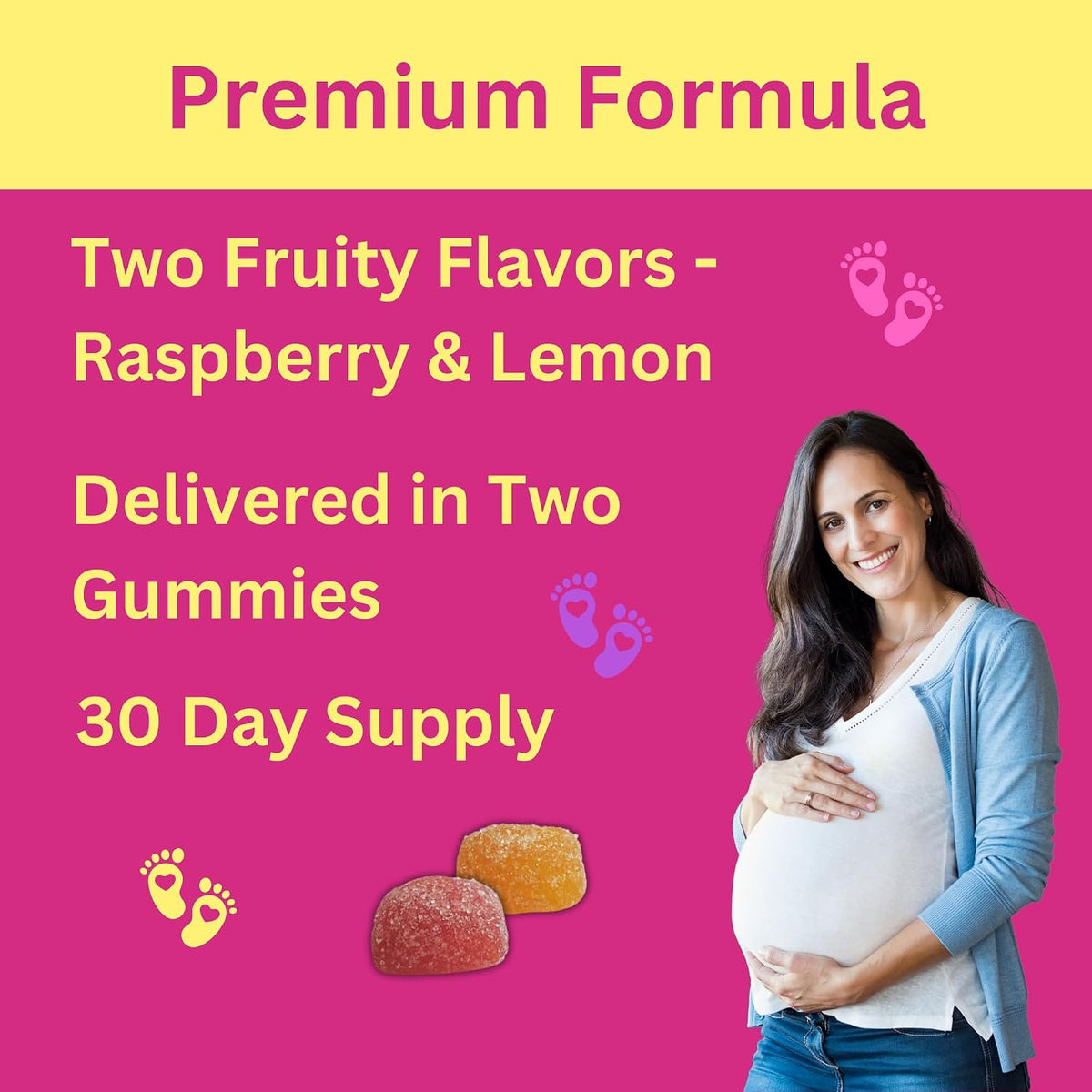 Greenfield Nutritions Halal Prenatal Gummies with DHA and Folic Acid – Essential Prenatal Multivitamin – 17 Vitamins for Mum-to-Be – Easy to Swallow - görsel 2
