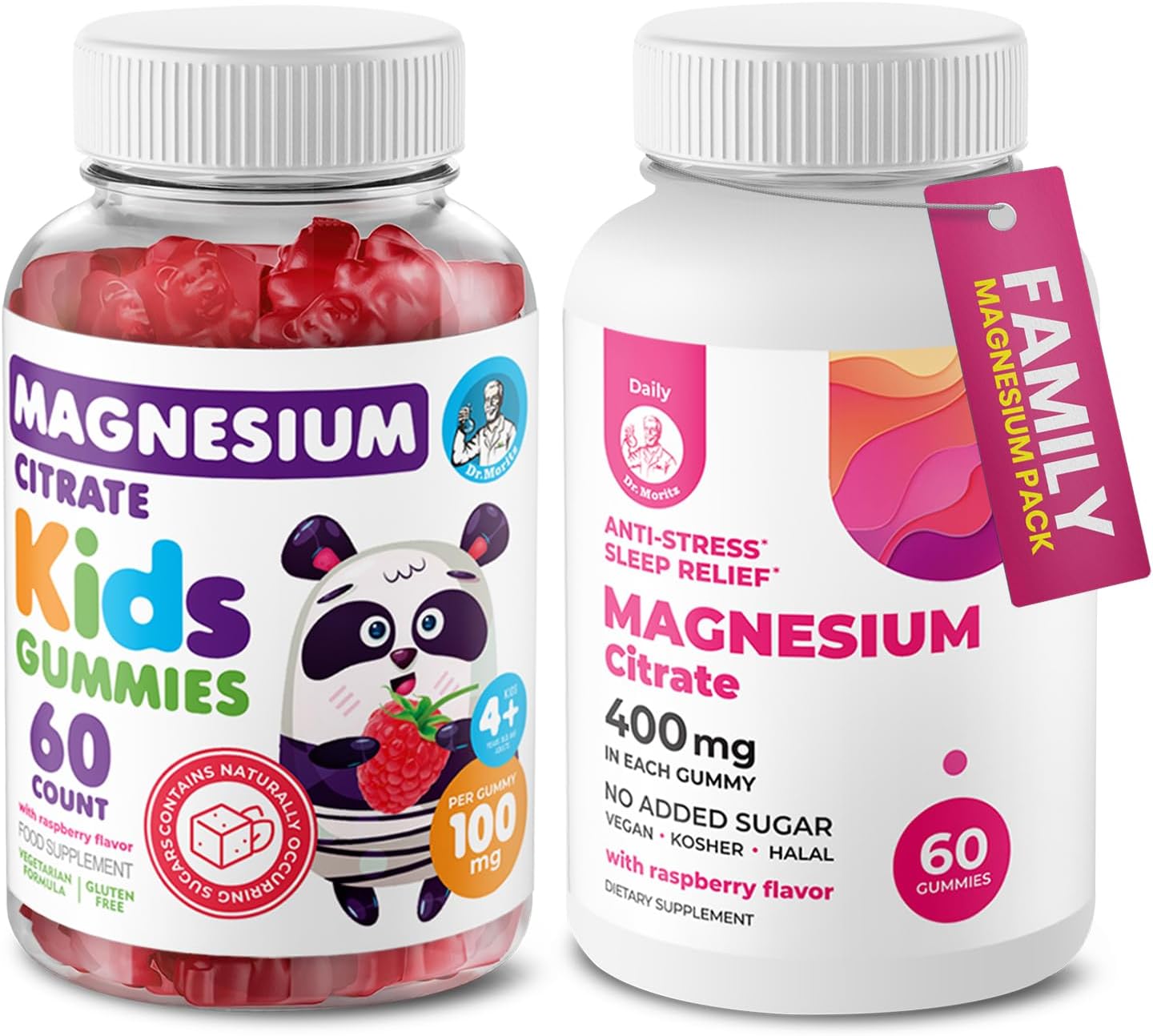 DR. MORITZ Kids Magnesium Gummies (Orange, 120 Count) & Kids Multivitamin Gummies (120 Count) Bundle - görsel 8