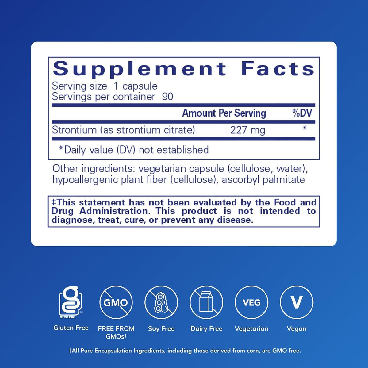 Pure Encapsulations Strontium (Citrate) - Hypoallergenic Bone Health Supplement, 90 Capsules - görsel 2