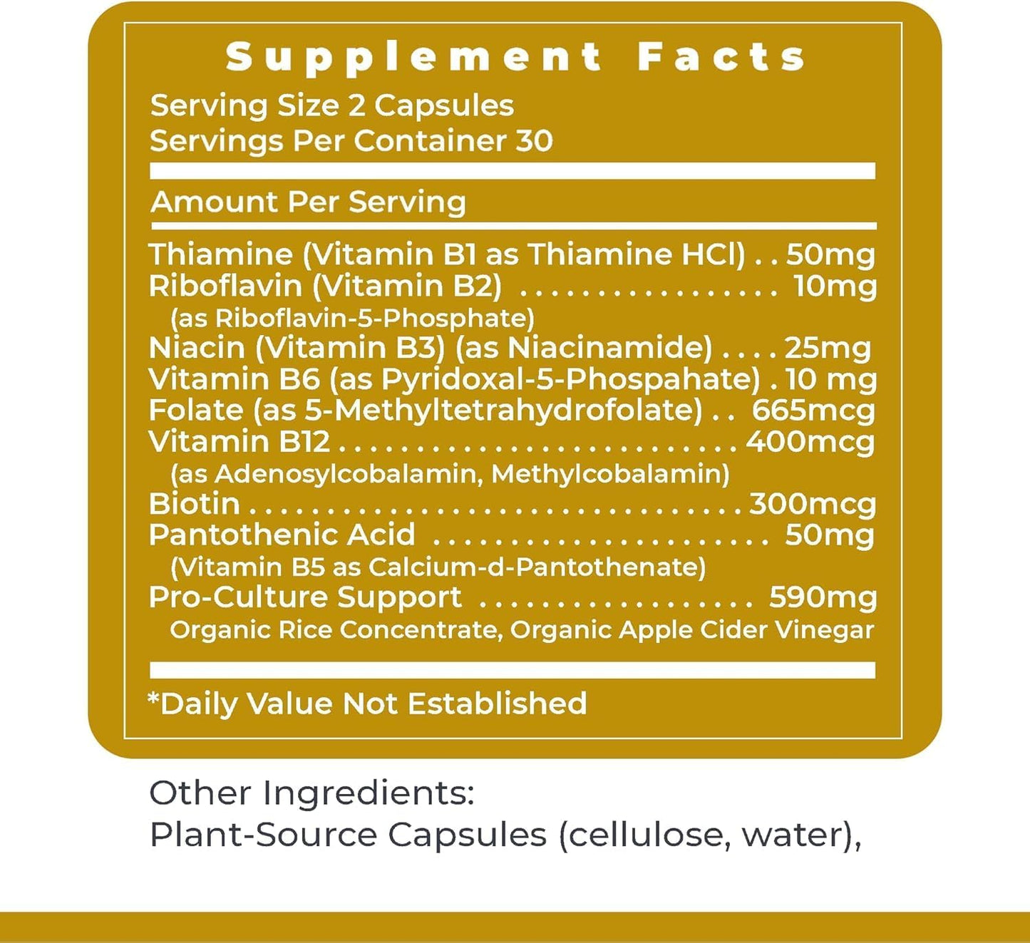 Premier Research Labs Complete B - Vitamin B Complex Supplement with 9 Active B Vitamins for Liver, Energy & Brain Support (60 Capsules) - görsel 6
