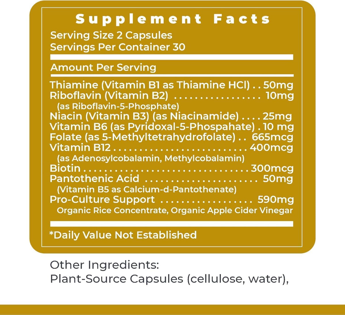 Premier Research Labs Complete B - Vitamin B Complex Supplement with 9 Active B Vitamins for Liver, Energy & Brain Support (60 Capsules) - görsel 6