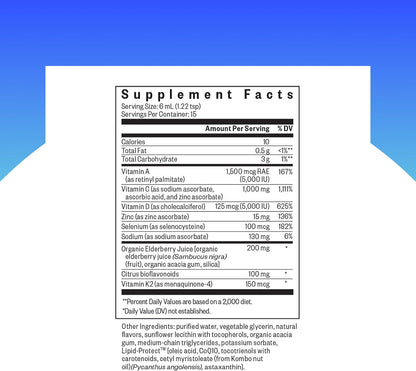 Seeking Health Immune Intensive – Potent Liquid Immune Support with Vitamins A, C, D, K & Zinc