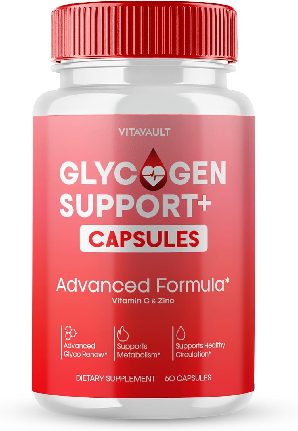 Glycogen Support Capsules, Advanced Formula Supplement, Natural Pills to Maintain Normal Levels, Overall Wellbeing - Maximum Strength, Glycogen Support Pills Reviews (60 Capsules) - görsel 1