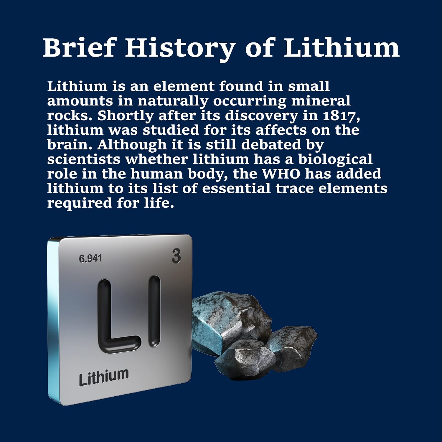 LifeLink Monolith - Lithium Orotate 135 mg, 100 Tablets - görsel 5