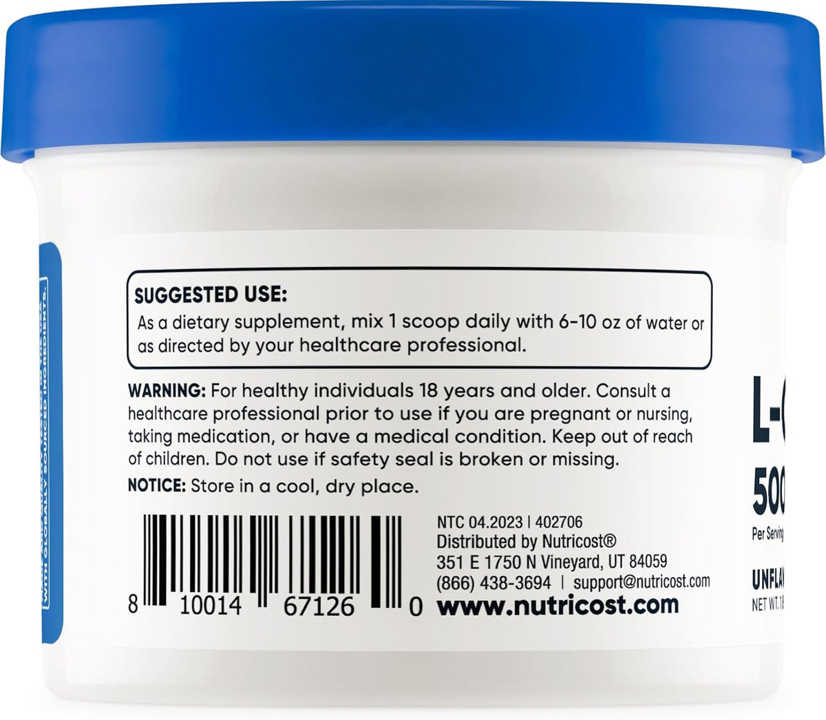 Nutricost L-Carnosine Powder 50g (100 Servings) – Non-GMO - görsel 3