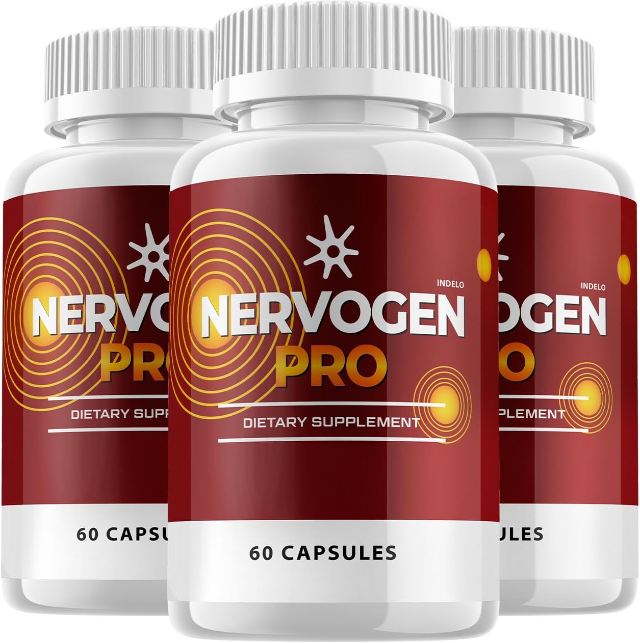 Nervogen Pro Capsules, Advanced Formula Food Supplement with Vitamin C and Zinc (3-Pack, 180 Capsules) - görsel 1