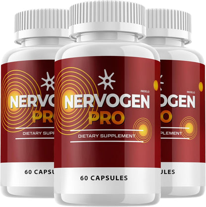 Nervogen Pro Capsules, Advanced Formula Food Supplement with Vitamin C and Zinc (3-Pack, 180 Capsules)