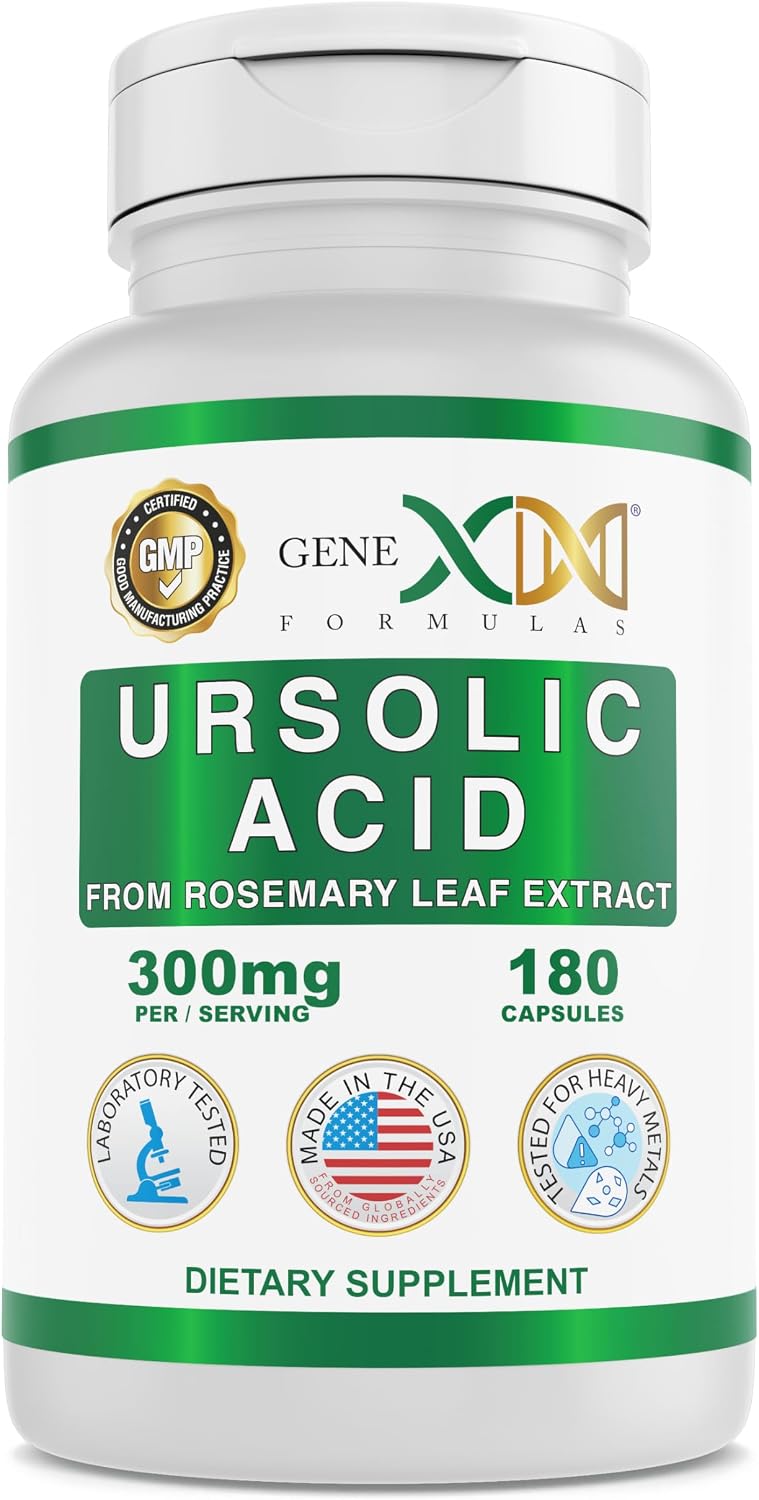 Genex Formulae Ursolic Acid 300mg (540 Capsules) – Non-GMO, Gluten-free, Vegetarian – 3 Pack - görsel 4