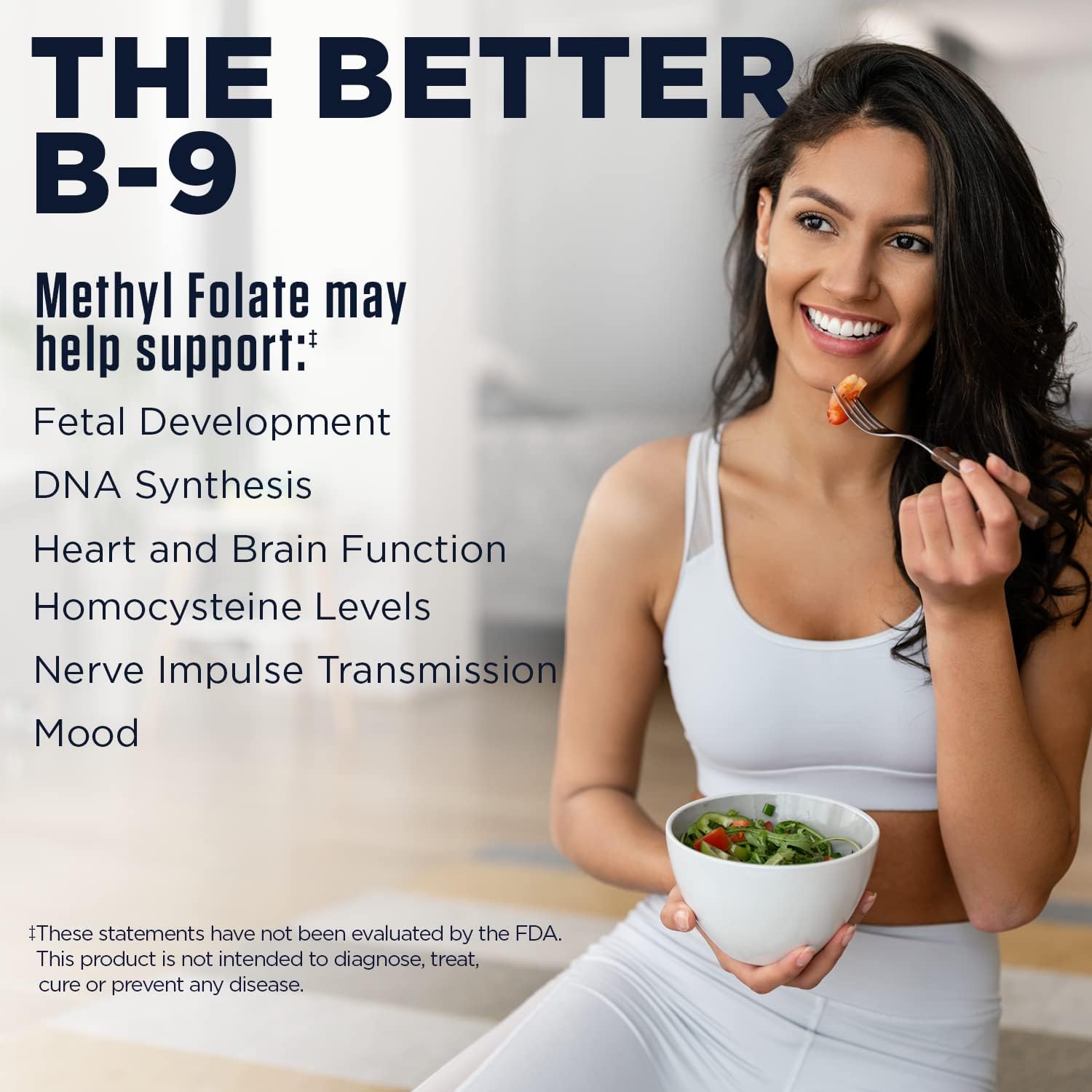 KAL Methyl Folate 800 mcg - 5-MTHF Active Form, 90 Tablets - görsel 3